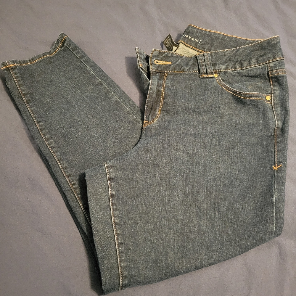 Lane Bryant Womens 16 Petite Daek Wash Skinny Jeans